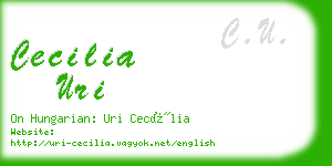 cecilia uri business card